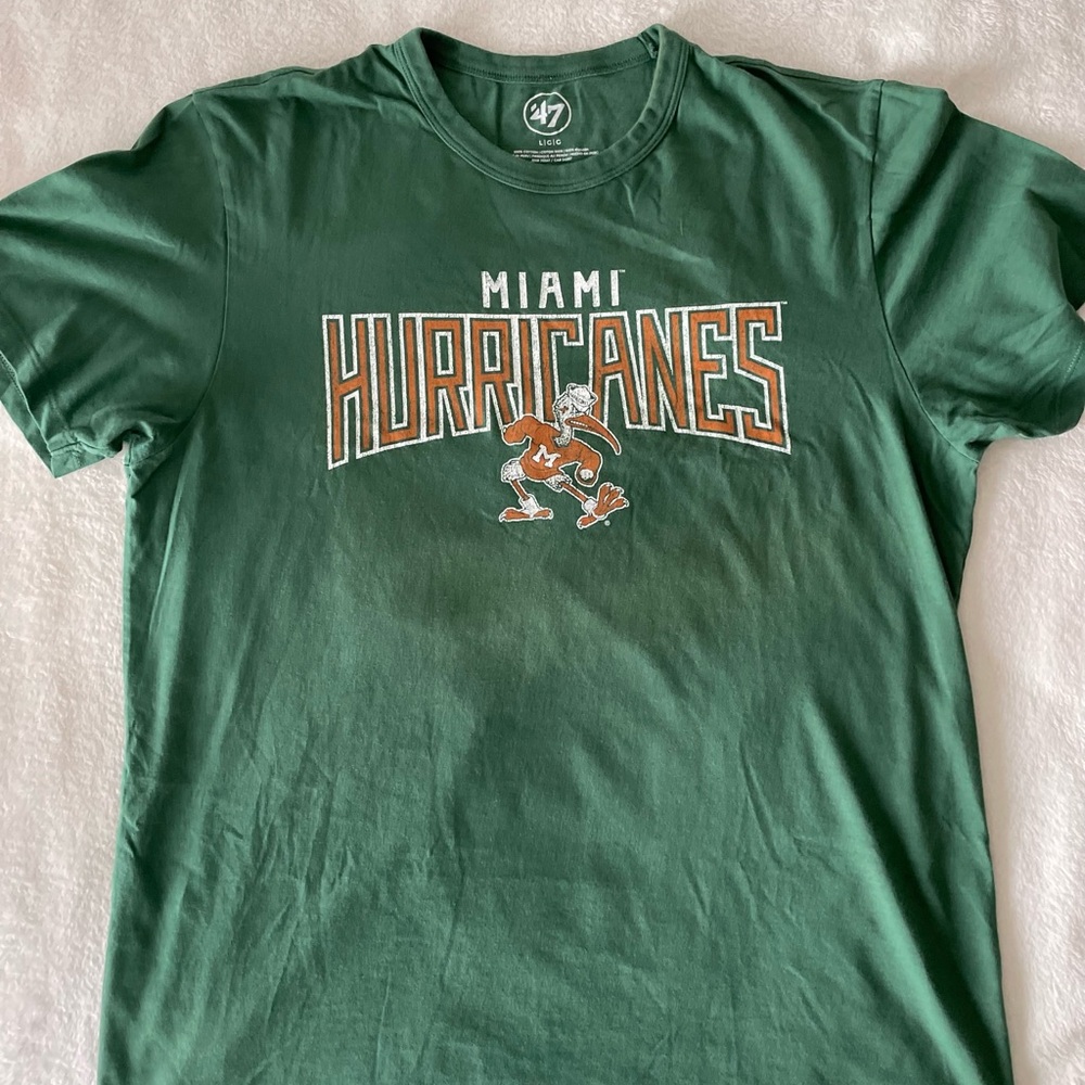 Miami Hurricanes 47 Brand Green Cotton T-Shirt